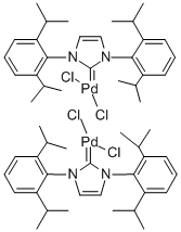二氯化[1,3-双(2,6-二异丙基苯基)-1,3-二氢-2H-咪唑-2-亚基]钯(II) 二聚物 立体异构体混合物