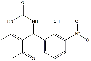 2(1H)-Pyrimidinone,5-acetyl-3,4-dihydro-4-(2-hydroxy-3-nitrophenyl)-6-methyl-(9CI)