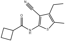 Cyclobutanecarboxamide, N-(3-cyano-4-ethyl-5-methyl-2-thienyl)- (9CI)