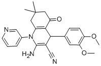 2-amino-4-(3,4-dimethoxyphenyl)-7,7-dimethyl-5-oxo-1-(3-pyridinyl)-1,4,5,6,7,8-hexahydro-3-quinolinecarbonitrile
