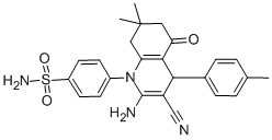 4-(2-amino-3-cyano-7,7-dimethyl-4-(4-methylphenyl)-5-oxo-5,6,7,8-tetrahydro-1(4H)-quinolinyl)benzenesulfonamide
