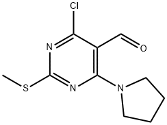 4-氯-2-甲基硫醚-6-吡咯烷-1-基-嘧啶-5-甲醛