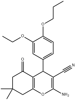 2-amino-4-[3-(ethyloxy)-4-(propyloxy)phenyl]-7,7-dimethyl-5-oxo-5,6,7,8-tetrahydro-4H-chromene-3-carbonitrile