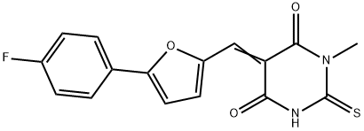 (5E)-5-{[5-(4-fluorophenyl)furan-2-yl]methylidene}-1-methyl-2-thioxodihydropyrimidine-4,6(1H,5H)-dione