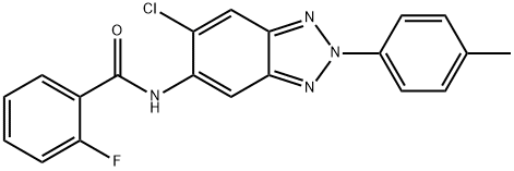 N-[6-chloro-2-(4-methylphenyl)-2H-benzotriazol-5-yl]-2-fluorobenzamide