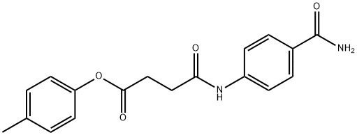 4-methylphenyl 4-{[4-(aminocarbonyl)phenyl]amino}-4-oxobutanoate
