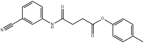 4-methylphenyl 4-[(3-cyanophenyl)amino]-4-oxobutanoate