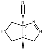 Pyrrolo[3,4-c]pyrazole-6a(3H)-carbonitrile, 3a,4,5,6-tetrahydro-3a-methyl-, (3aR,6aS)-rel- (9CI)