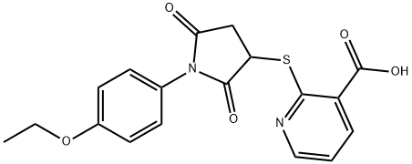 2-((1-(4-ethoxyphenyl)-2,5-dioxopyrrolidin-3-yl)thio)nicotinic acid