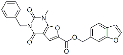 Furo[2,3-d]pyrimidine-6-carboxylic  acid,  1,2,3,4-tetrahydro-1-methyl-2,4-dioxo-3-(phenylmethyl)-,  6-benzofuranylmethyl  ester