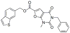 Furo[2,3-d]pyrimidine-6-carboxylic  acid,  1,2,3,4-tetrahydro-1-methyl-2,4-dioxo-3-(phenylmethyl)-,  benzo[b]thien-6-ylmethyl  ester
