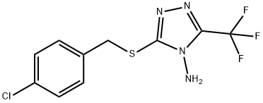 3-{[(4-chlorophenyl)methyl]sulfanyl}-5-(trifluoromethyl)-4H-1,2,4-triazol-4-amine
