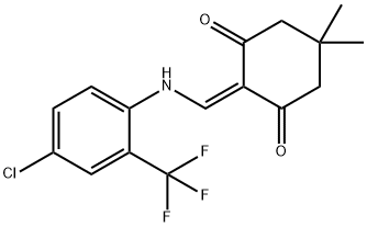 2-(((4-chloro-2-(trifluoromethyl)phenyl)amino)methylene)-5,5-dimethylcyclohexane-1,3-dione