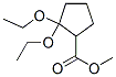 Cyclopentanecarboxylic acid, 2,2-diethoxy-, methyl ester (9CI)