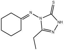 3H-1,2,4-Triazole-3-thione,4-(cyclohexylideneamino)-5-ethyl-2,4-dihydro-(9CI)
