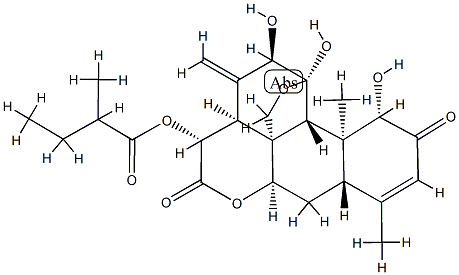 11β,20-Epoxy-1β,11α,12α-trihydroxy-15β-(2-methyl-1-oxobutoxy)picrasa-3,13(21)-diene-2,16-dione