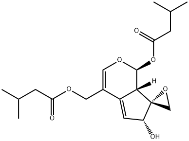 3-Methylbutanoic acid (1S,7R)-6,7aα-dihydro-6β-hydroxy-4-[(3-methyl-1-oxobutoxy)methyl]spiro[cyclopenta[c]pyran-7(1H),2'-oxiran]-1α-yl ester