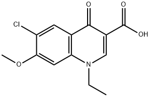 3-Quinolinecarboxylic acid, 6-chloro-1-ethyl-1,4-dihydro-7-methoxy-4-o xo-