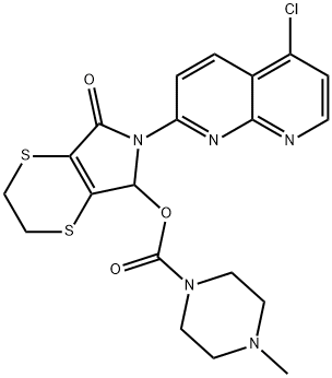 6-(5-chloro-1,8-naphthyridin-2-yl)-2,3,6,7-tetrahydro-7-oxo-5H-1,4-dithiino[2,3-c]pyrrol-5-yl 4-methylpiperazine-1-carboxylate