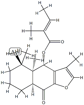 (E)-2-Methyl-2-butenoic acid (4S)-4,4a,5,6,7,8,8aβ,9-octahydro-5α-hydroxy-3,4aβ,5-trimethyl-9-oxonaphtho[2,3-b]furan-4β-yl ester
