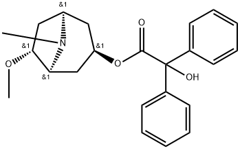 α-Hydroxy-α-phenylbenzeneacetic acid (1R,5R)-6β-methoxy-8-methyl-8-azabicyclo[3.2.1]oct-3α-yl ester