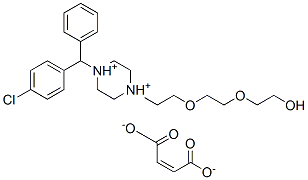 4-(4-chlorobenzhydryl)-1-[2-[2-(2-hydroxyethoxy)ethoxy]ethyl]piperazinediylium maleate