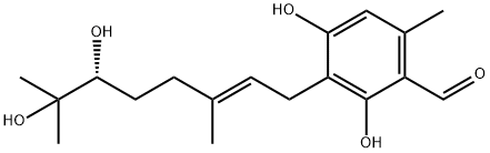 3-[(E)-6,7-Dihydroxy-3,7-dimethyl-2-octenyl]-2,4-dihydroxy-6-methylbenzaldehyde