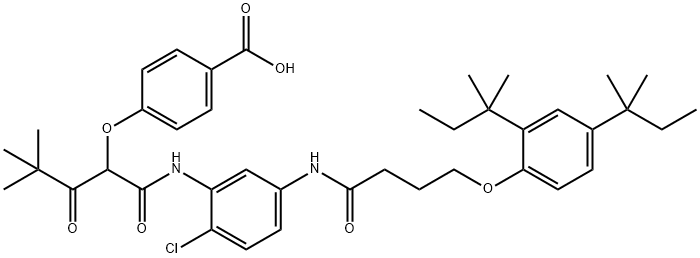 4-[1-[5-[4-[2,4-BIS(2-METHYLBUTAN-2-YL)PHENOXY]BUTANOYLAMINO]-2-CHLOROANILINO]-4,4-DIMETHYL-1,3-DIOX