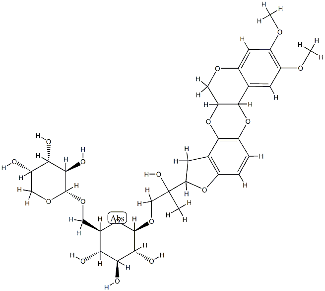 2-Hydroxy-2-(1,2,6a,12a-tetrahydro-8,9-dimethoxy-12H-[1]benzopyrano[4,3-b]furo[3,2-f][1,4]benzodioxin-2-yl)propyl 6-O-α-L-arabinopyranosyl-β-D-glucopyranoside