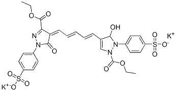 4-[2-乙氧基羰基-5-羟基-4-[5-[3-乙氧羰基-5-氧代-1-(4-磺酸根苯基)-2-吡唑啉-4-亚基]-1,3-戊二烯基]-1-吡唑基]苯磺酸二钾盐