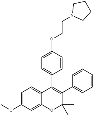 1-[2-[4-(2,2-Dimethyl-7-methoxy-3-phenyl-2H-1-benzopyran-4-yl)phenoxy]ethyl]pyrrolidine