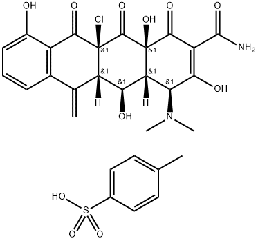 2-Naphthacenecarboxamide, 11a-chloro-4-(dimethylamino)-1,4,4a,5,5a,6,11,11a,12,12a-decahydro-3,5,10,12a-tetrahydroxy-6-methylene-1,11,12-trioxo-, [4S-(4alpha,4aalpha,5alpha,5aalpha,11aalpha,12aalpha)]-, mono(4-methylbenzenesulfonate) (salt)