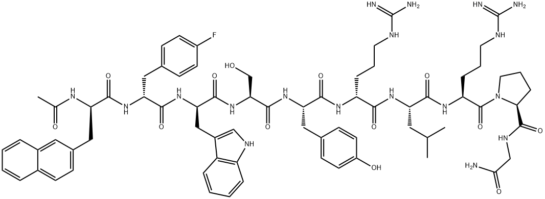 LHRH, acetyl-2-(2-naphthyl)-Ala(1)-4-F-Phe(2)-Trp(3)-Arg(6)-