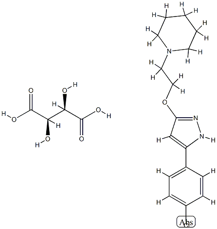 1-[2-[[5-(4-chlorophenyl)-1H-pyrazol-3-yl]oxy]ethyl]piperidine, (2R,3R )-2,3-dihydroxybutanedioic acid
