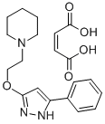 3-Phenyl-5-piperidinoethoxy-pyrazole maleate
