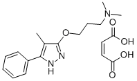 1-Propanamine, N,N-dimethyl-3-((4-methyl-5-phenyl-1H-pyrazol-3-yl)oxy) -, (Z)-2-butenedioate (1:1)