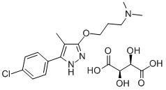 1-Propanamine, 3-((5-(4-chlorophenyl)-4-methyl-1H-pyrazol-3-yl)oxy)-N, N-dimethyl-, (R-(R*,R*))-2,3-dihydroxybutanedioate (1:1)