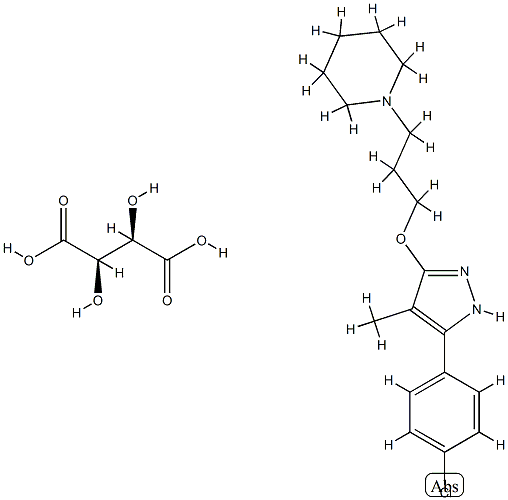 1-[3-[[5-(4-chlorophenyl)-4-methyl-1H-pyrazol-3-yl]oxy]propyl]piperidi ne, (2R,3R)-2,3-dihydroxybutanedioic acid