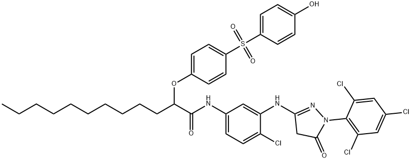 N-[4-chloro-3-[[4,5-dihydro-5-oxo-1-(2,4,6-trichlorophenyl)-1H-pyrazol-3-yl]amino]phenyl]-2-[4-[(4-hydroxyphenyl)sulphonyl]phenoxy]dodecanamide