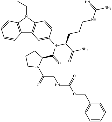N-carbobenzoxyglycyl-prolyl-argininamide-9-ethylcarbazole