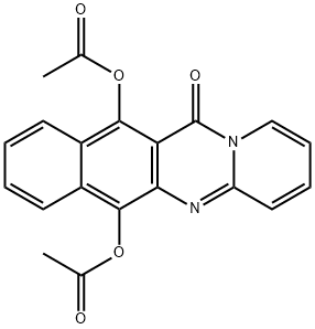 12H-Benzo[g]pyrido[2,1-b]quinazolin-12-one,  6,11-bis(acetyloxy)-