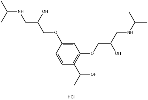 1-[2-(1-hydroxyethyl)-5-[2-hydroxy-3-(propan-2-ylamino)propoxy]phenoxy ]-3-(propan-2-ylamino)propan-2-ol dihydrochloride