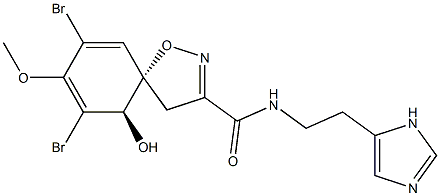 [5S,10β,(+)]-7,9-Dibromo-10-hydroxy-N-[2-(1H-imidazole-4-yl)ethyl]-8-methoxy-1-oxa-2-azaspiro[4.5]deca-2,6,8-triene-3-carboxamide