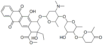 methyl 4-[4-dimethylamino-5-[4-hydroxy-6-methyl-5-(6-methyl-5-oxo-oxan -2-yl)oxy-oxan-2-yl]oxy-6-methyl-oxan-2-yl]oxy-2-ethyl-2,5-dihydroxy-6 ,11-dioxo-3,4-dihydro-1H-tetracene-1-carboxylate