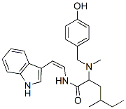 2-[[(4-Hydroxyphenyl)methyl]methylamino]-N-[2-(1H-indol-3-yl)ethenyl]-4-methylhexanamide