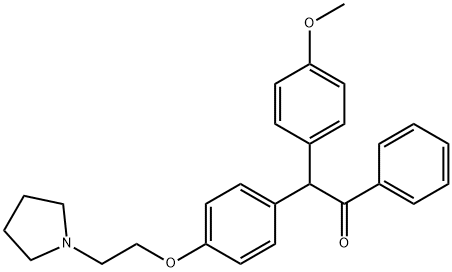 2-(4-methoxyphenyl)-4'-(2-(1-pyrrolidinyl)ethoxy)deoxybenzoin