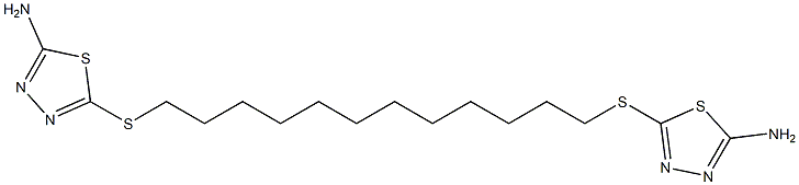 5-[12-[(5-amino-1,3,4-thiadiazol-2-yl)sulfanyl]dodecylsulfanyl]-1,3,4- thiadiazol-2-amine