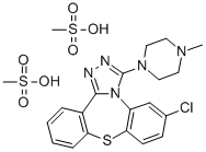 Dibenzo(b,f)-1,2,4-triazolo(4,3-d)(1,4)thiazepine, 6-chloro-3-(4-methy l-1-piperazinyl)-, dimethanesulfonate