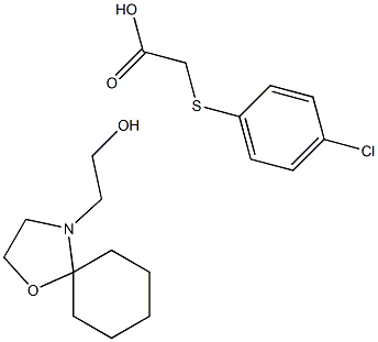 1-Oxo-4-azaspiro(4.5)decane-4-ethanol compd. with ((p-chlorophenyl)thi o)acetic acid (1:1)