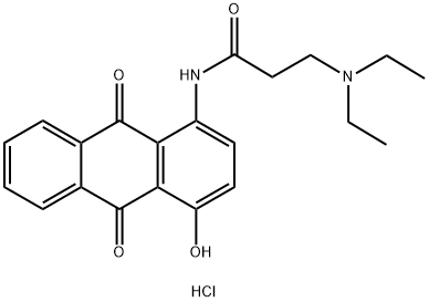 1-(omega-diethylaminopropylamido)-4-hydroxy-9,10-anthracenedione